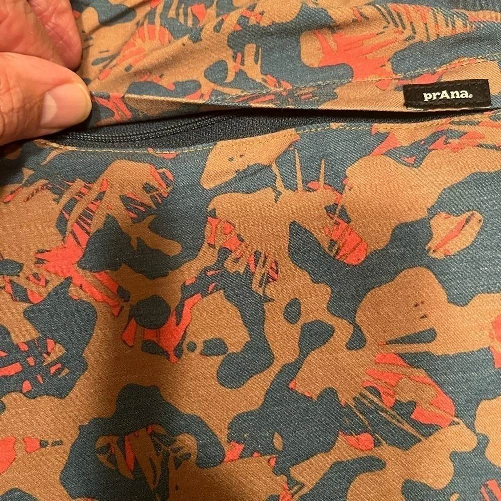 NWT prAna Metric E-Waist Shorts Mens Size Large XL Fresca Camo 8” No Liner (D4)